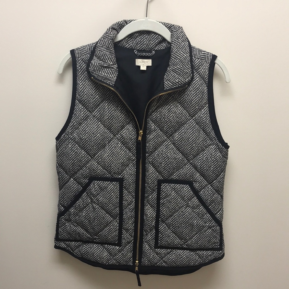 J Crew Printed Quilted Puffer Vest